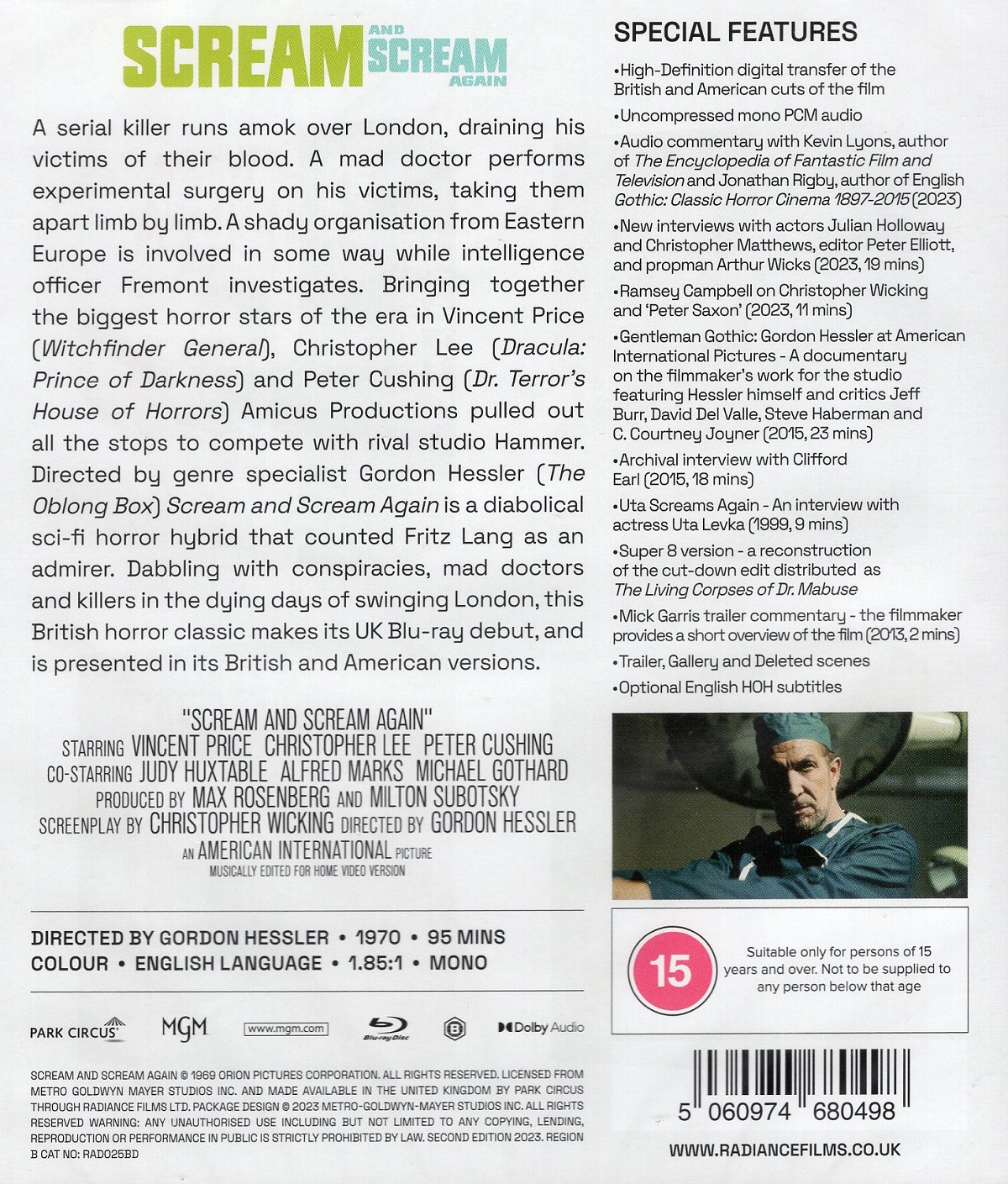 Scream And Scream Again (ej svenskt text) (Blu-ray) - 2