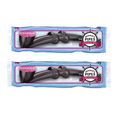 Gammeldags lakritspipa med rosa strössel – En tidlös klassiker, 2-pack