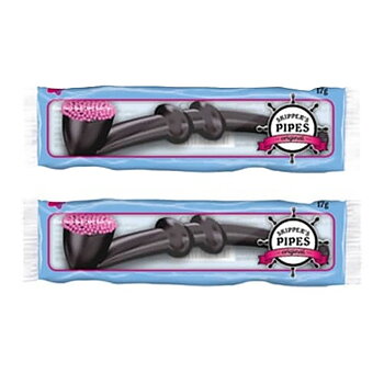 Gammeldags lakritspipa med rosa strössel – En tidlös klassiker, 2-pack
