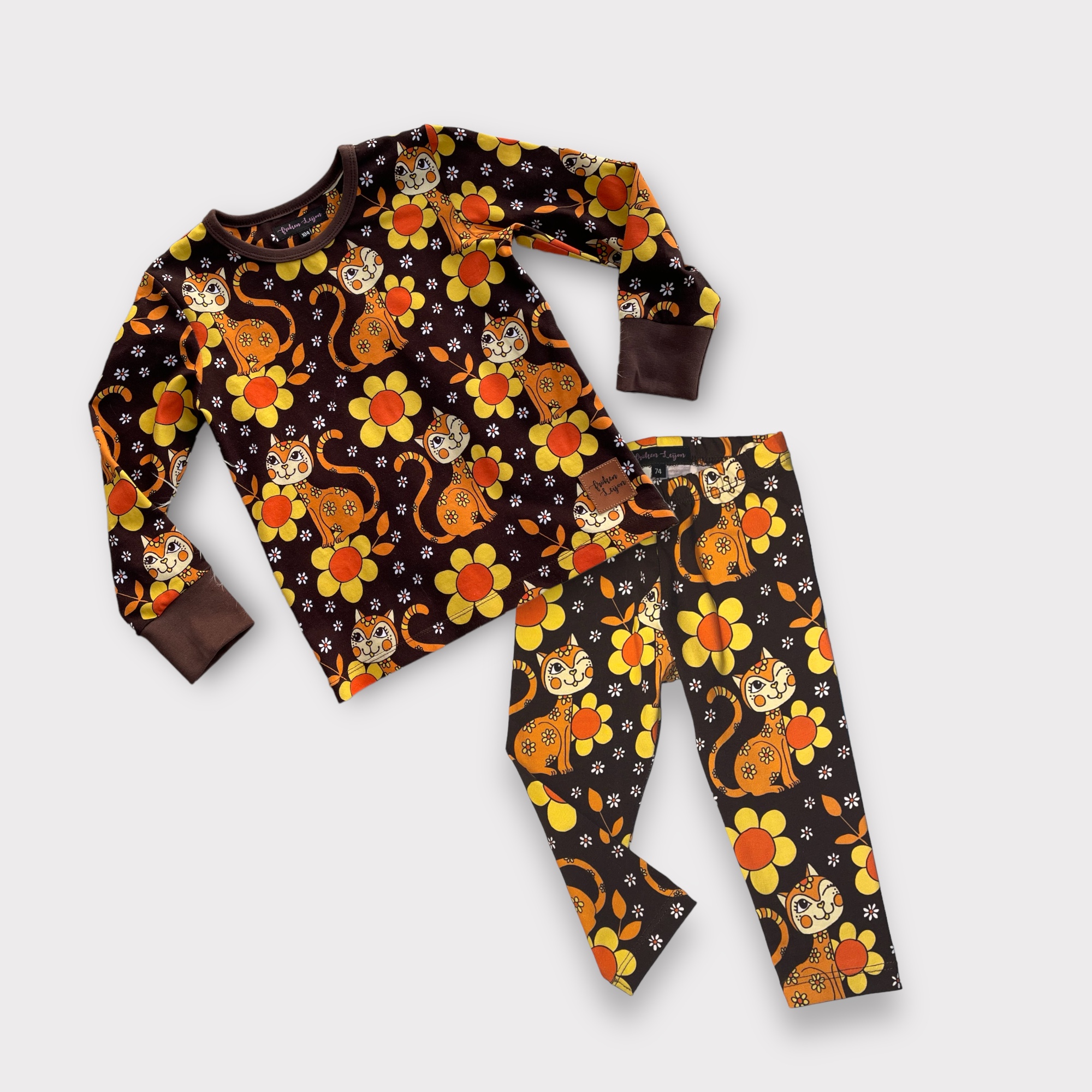 Paket - Tröja och leggings Love cats stl. 104