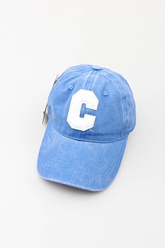 Cap C washed cotton blue