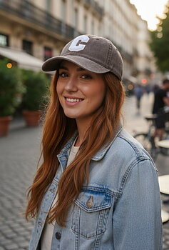 Cap C washed cotton brown