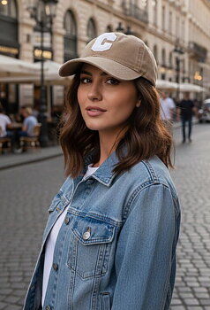 Cap C washed cotton sand