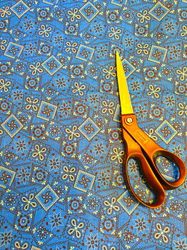 Fabric small patterned blue