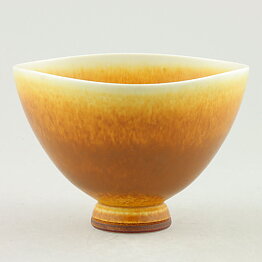 Berndt Friberg (1961) Unique Golden Brown Haresfur Bowl 12 cm
