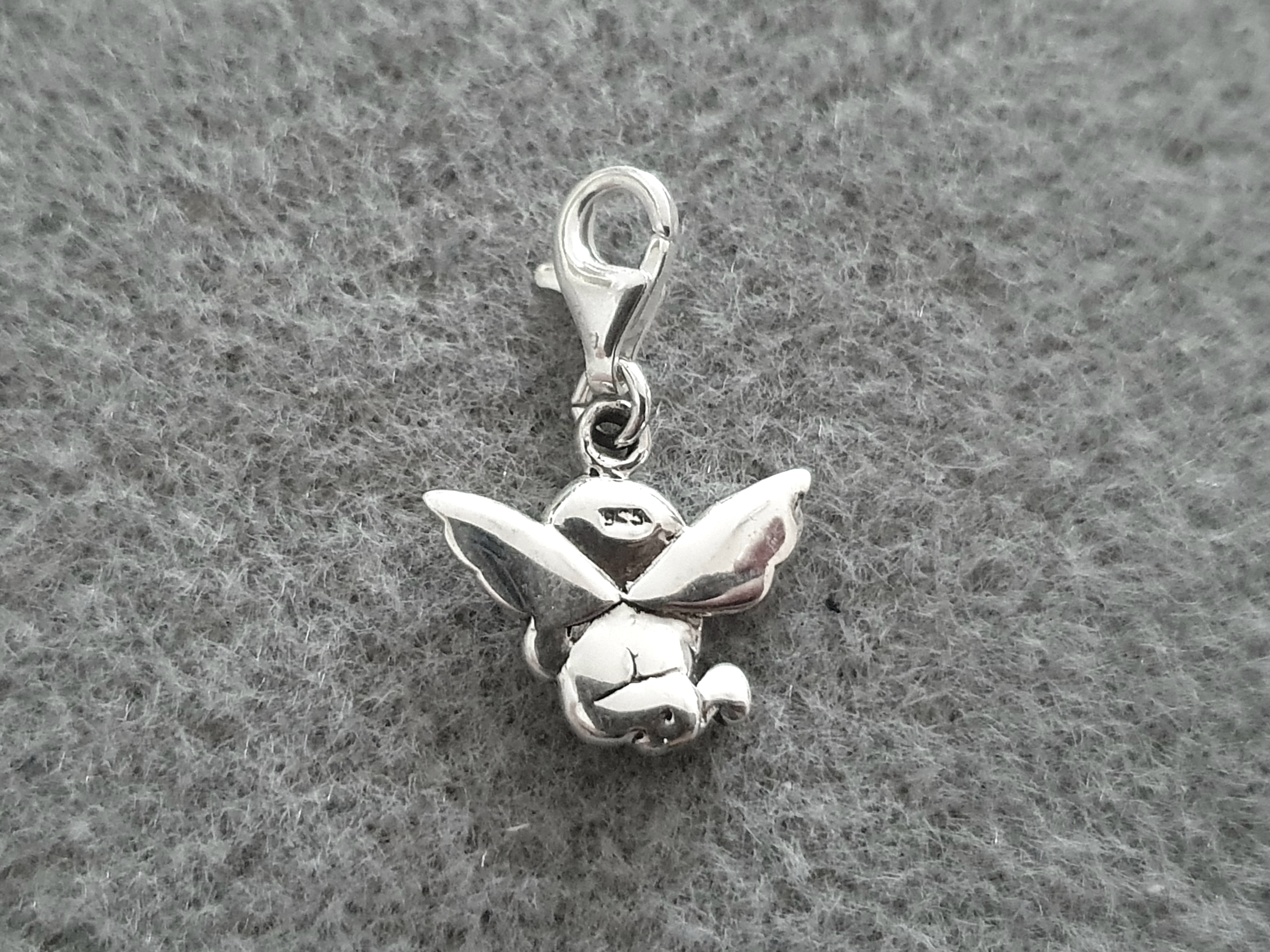 Berlock ängel med hjärta, 925-silver  - 2