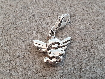 Berlock ängel med hjärta, 925-silver 