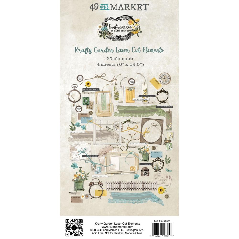 49 And Market - Laser Cut Outs - Elements, Krafty Garden