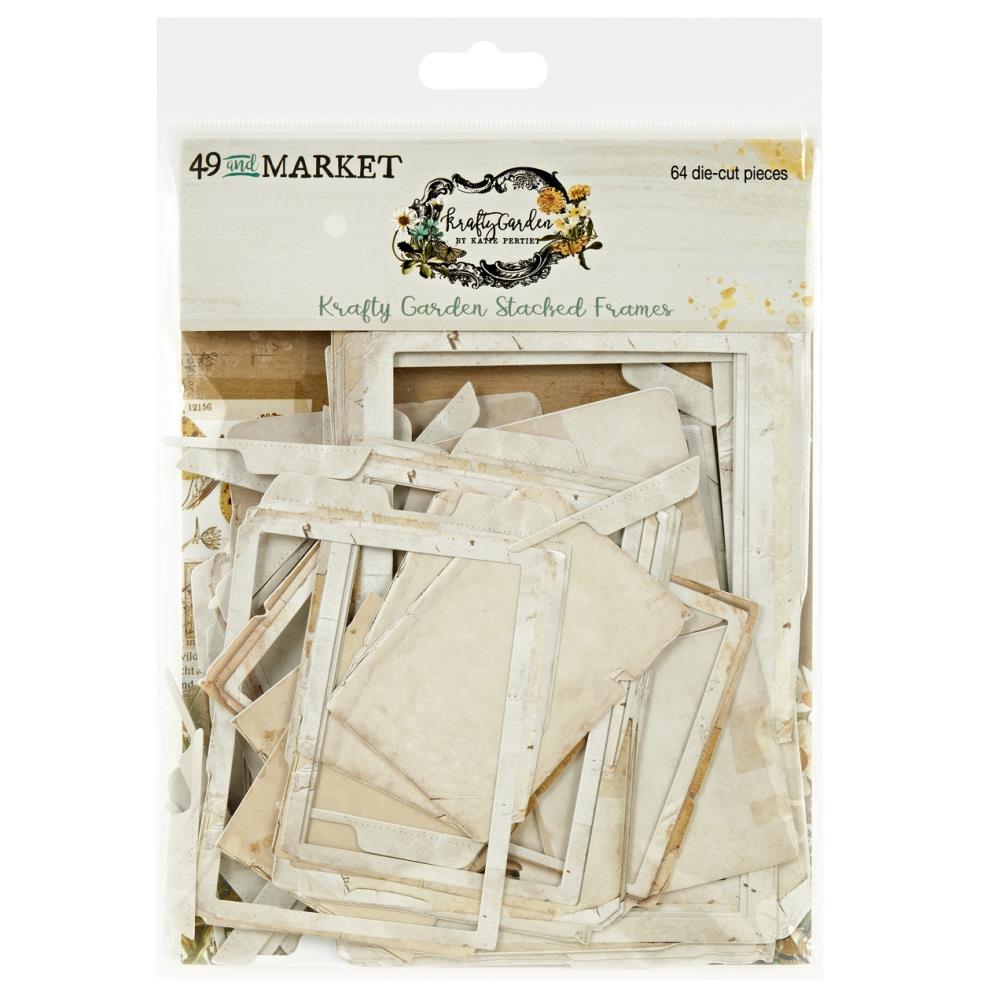 49 And Market - Chipboard Set - Stacked Frames, Krafty Garden
