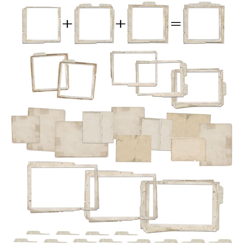 49 And Market - Chipboard Set - Stacked Frames, Krafty Garden - 3