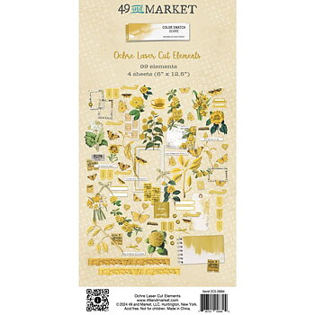 49 And Market - Color Swatch: Ochre Laser Cut Outs - Elements