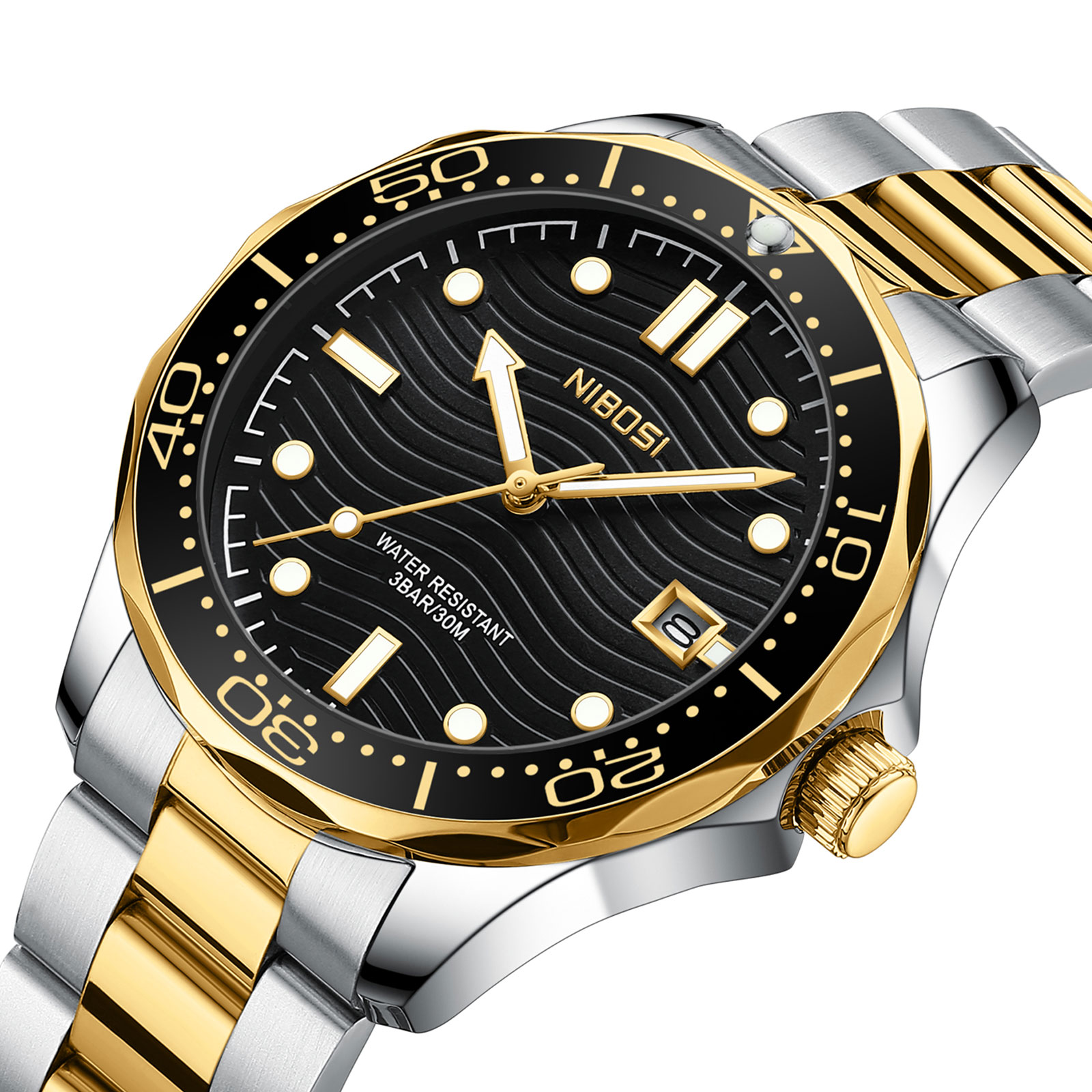 Nibosi OceanMaster Steel Gold Black - 2