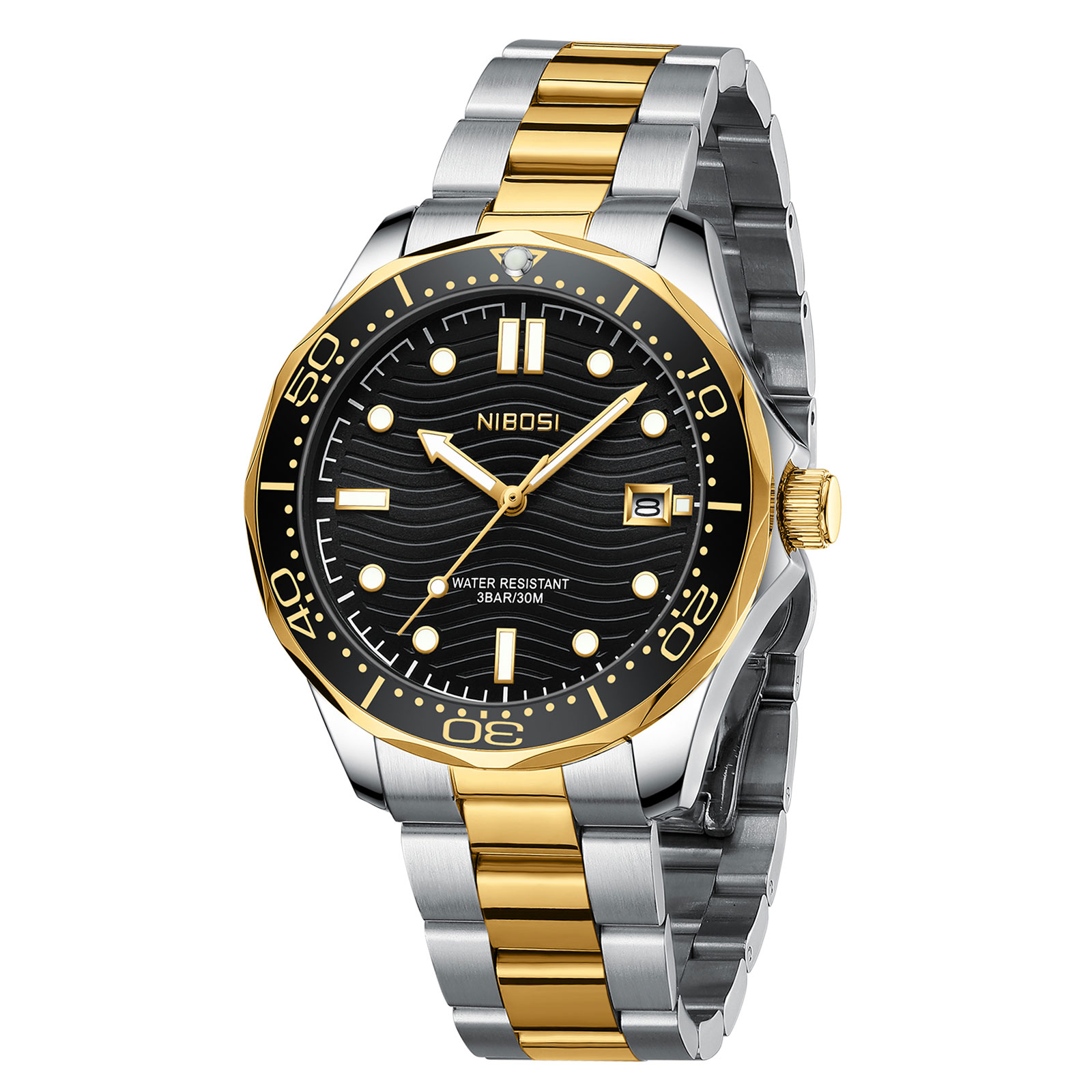 Nibosi OceanMaster Steel Gold Black - 3