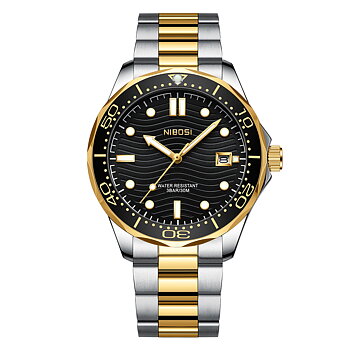 Nibosi OceanMaster Steel Gold Black