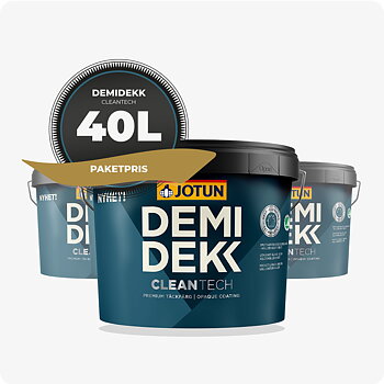 PAKET! FASADFÄRG JOTUN DEMIDEKK CLEAN TECH, 40L