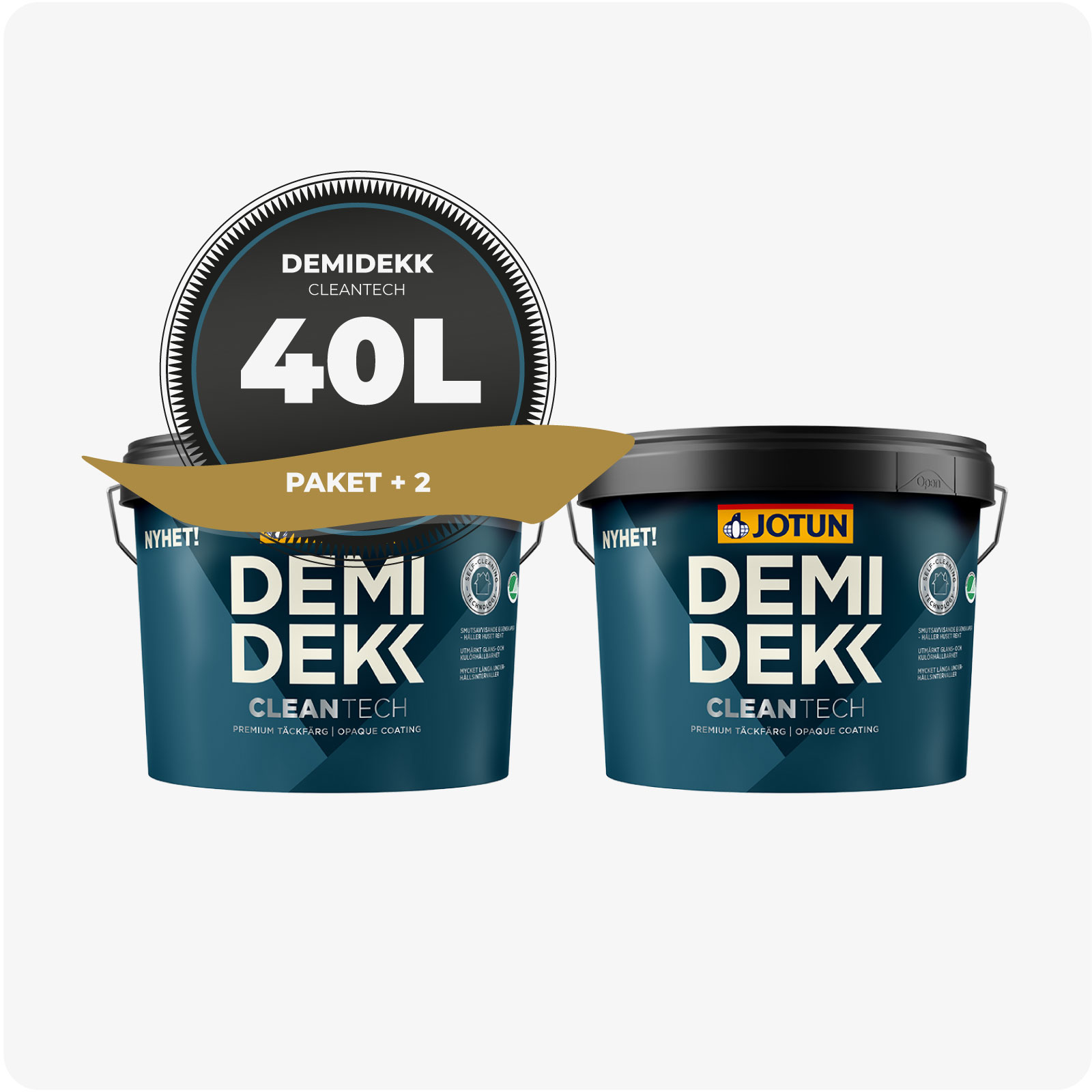 PAKET! FASADFÄRG JOTUN DEMIDEKK CLEAN TECH, 40L - 6