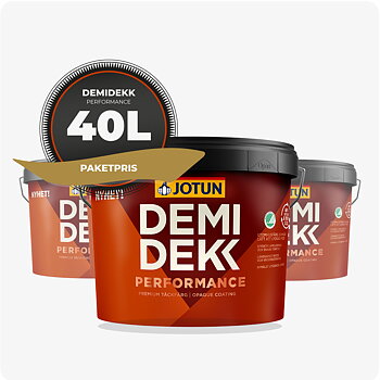 PAKET! FASADFÄRG JOTUN DEMIDEKK PERFORMANCE, 40L