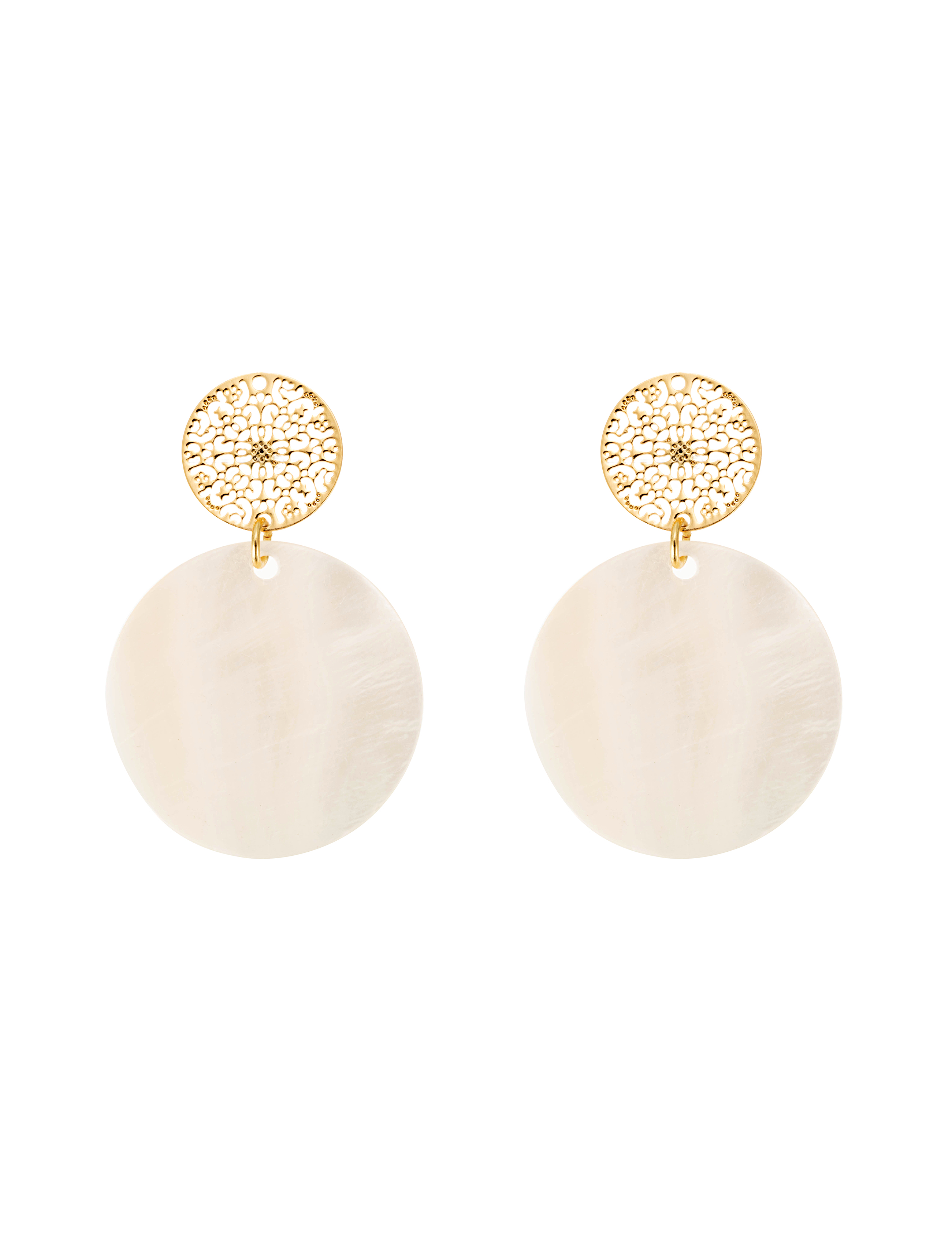 Double spinn shell earring