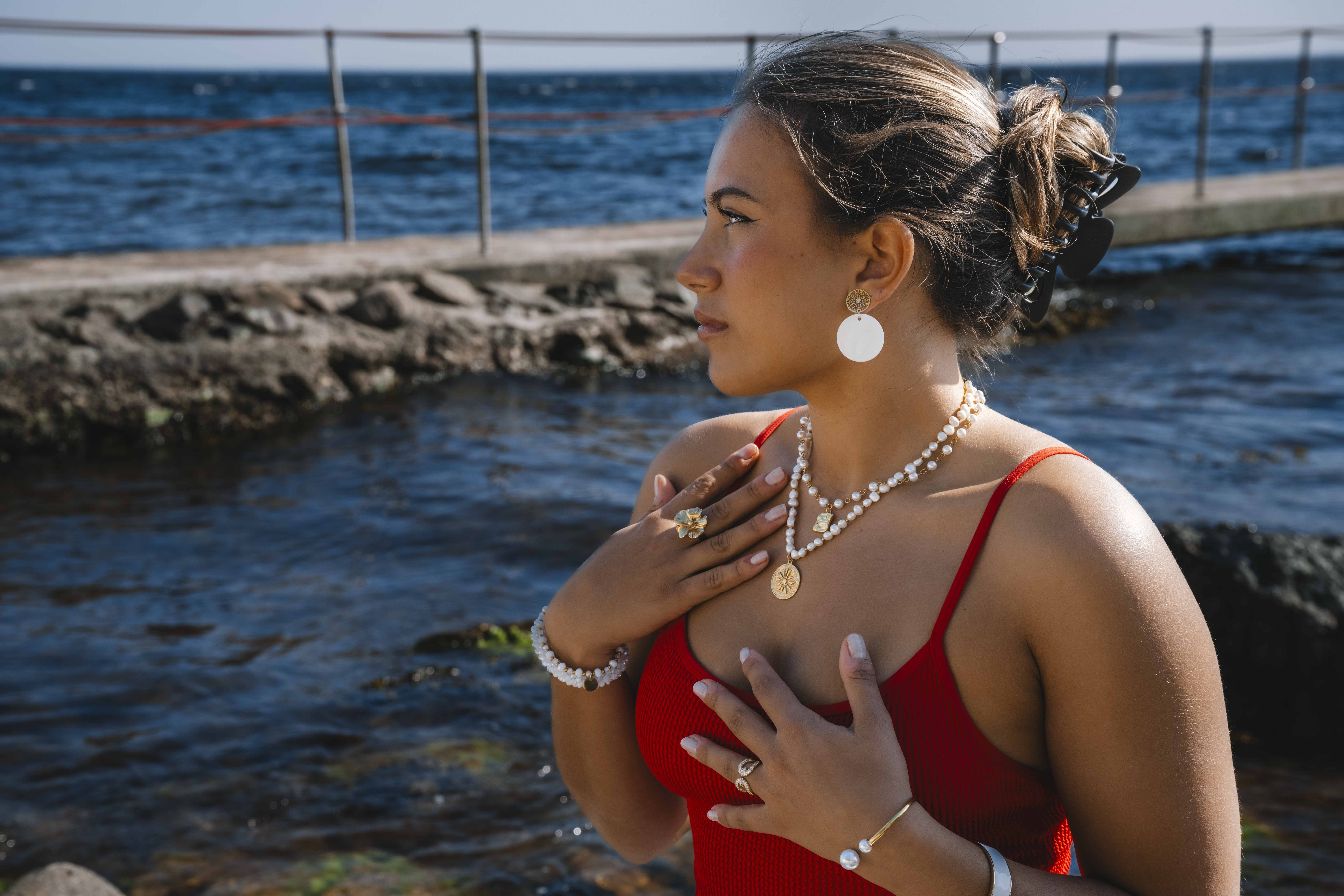 Double spinn shell earring - 4
