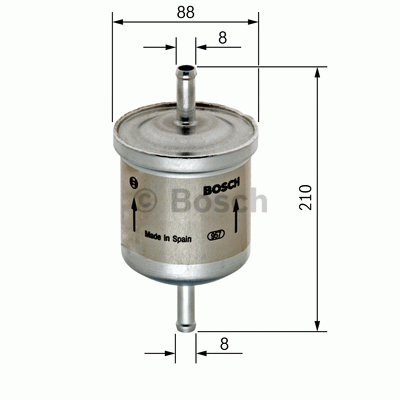 BRÄNSLEFILTER   fabr. BOSCH Volvo  S-V40I, S60I, S80 I, V-XC70 II, S-V90I  / bensin