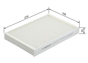 KUPÉFILTER  "Premium"  fabr. Bosch -  Volvo  S60II, V60I, XC60I, V70III, XC70III, S80II
