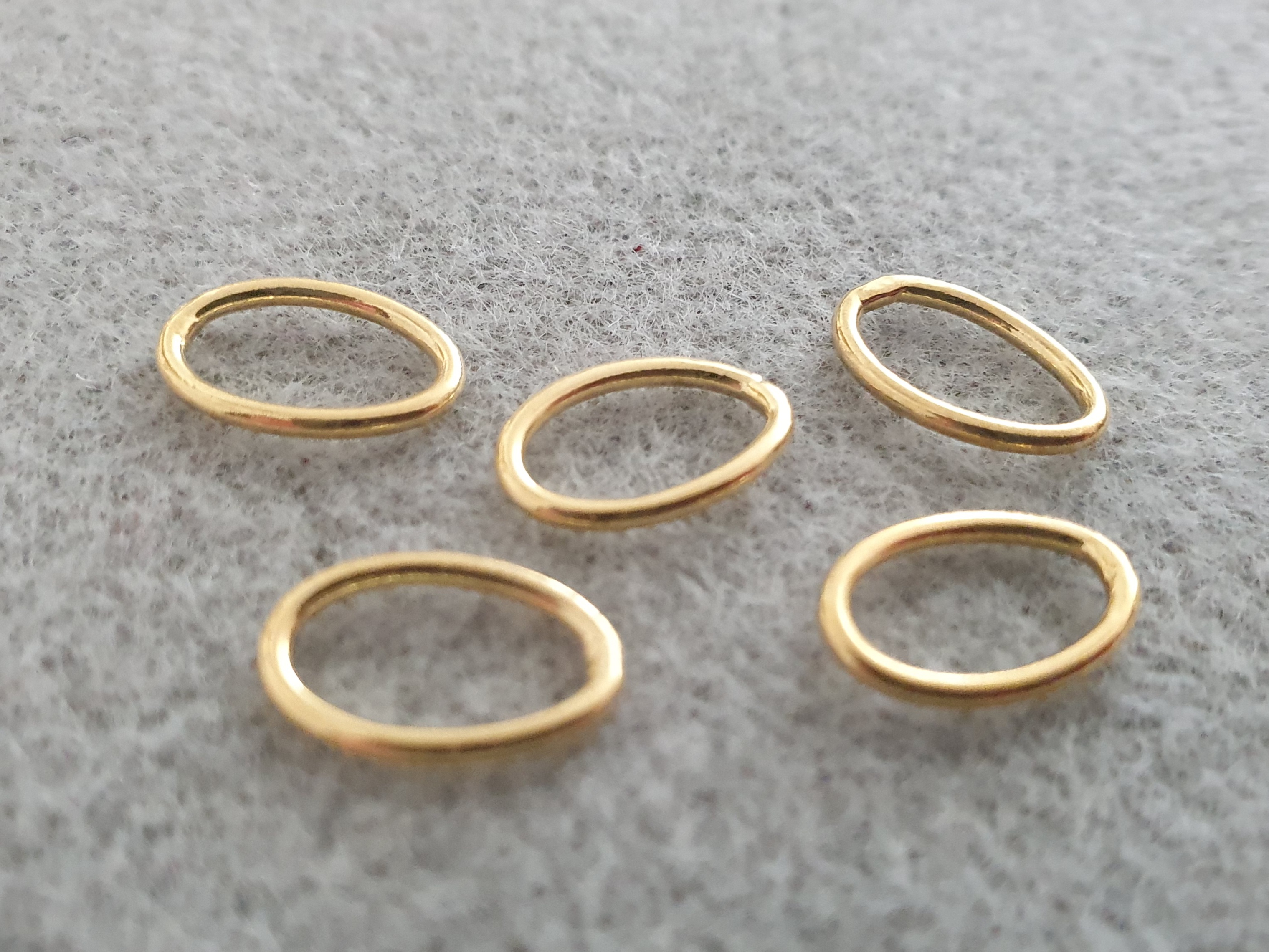 Oval motring fg något vågig ca. 12x8mm 5st/fp Pris/fp 925-silver - 2