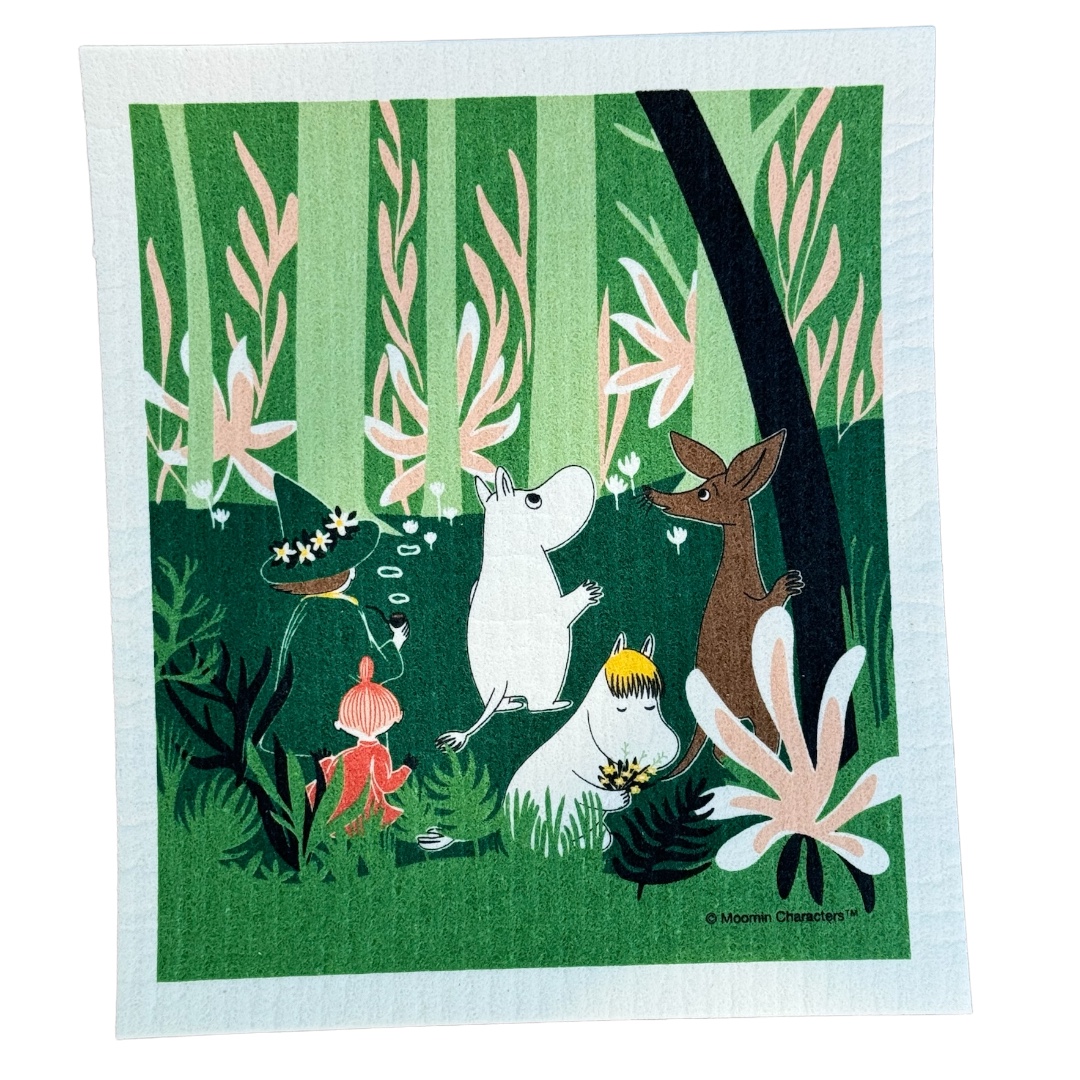 Moomin Dishcloth - Forest Green