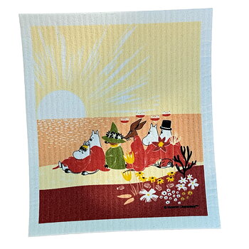 Moomin Dishcloth - Sunset Red
