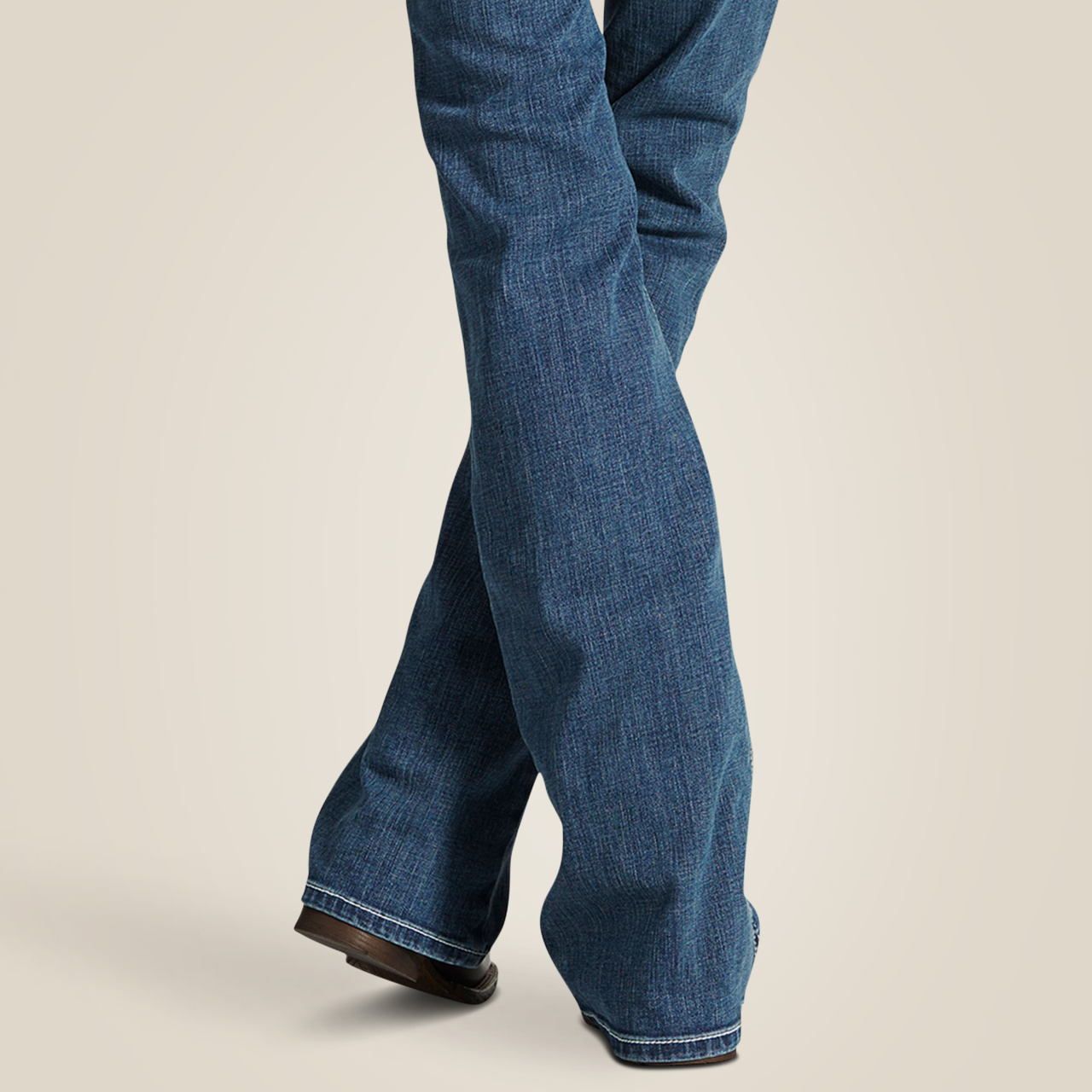 ARIAT R.E.A.L. MID RISE STRETCH WHIPSTITCH BOOT CUT JEANS  - 6