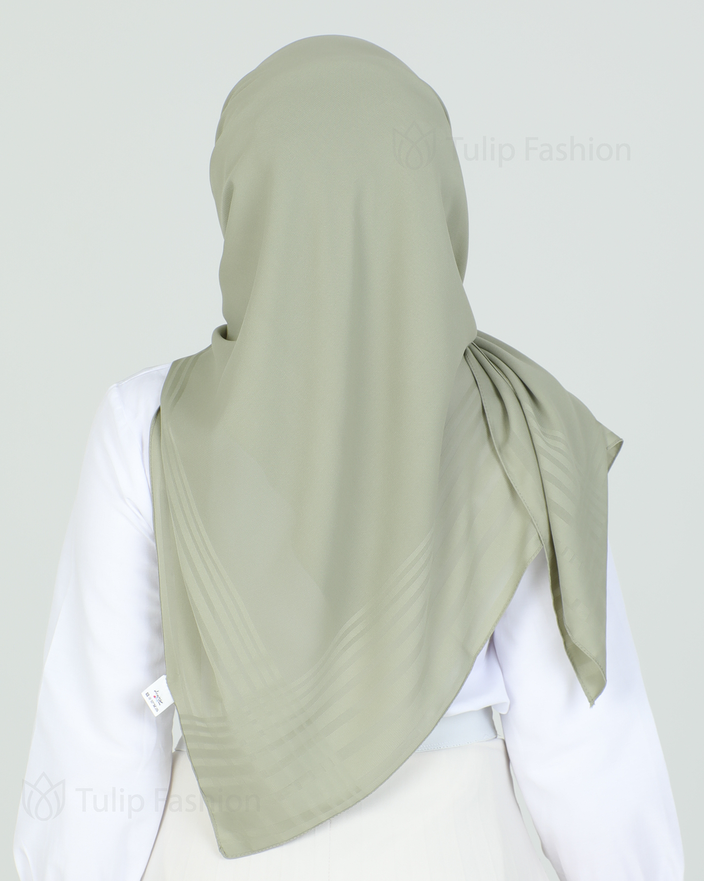 Hijab - Chiffon Stripes 120 cm - Pistachio green - 3