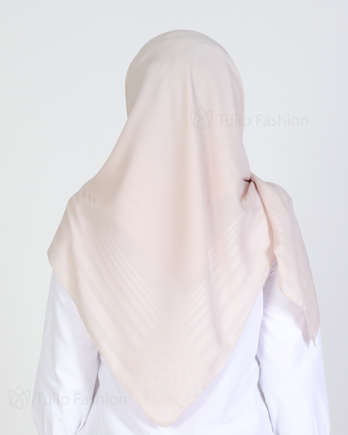 Hijab - Chiffon Stripes 120 cm - Beige - 2