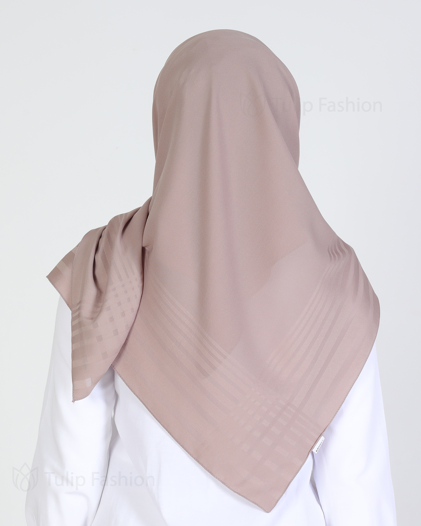 Hijab - Chiffon Stripes 120 cm - Brown - 2