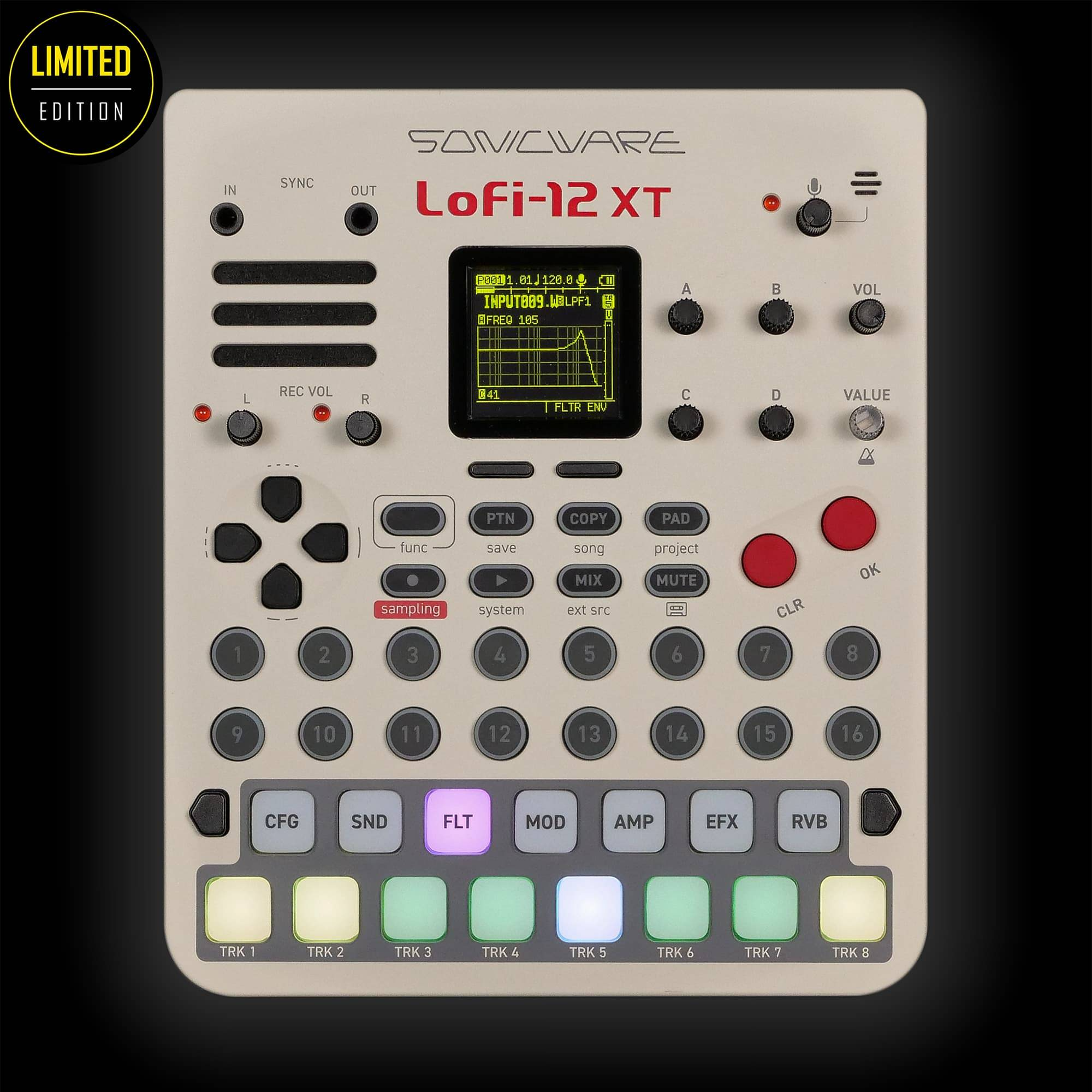 Sonicware LoFi-12 XT | Low-res Digitized Sampler - Limited Retro Color