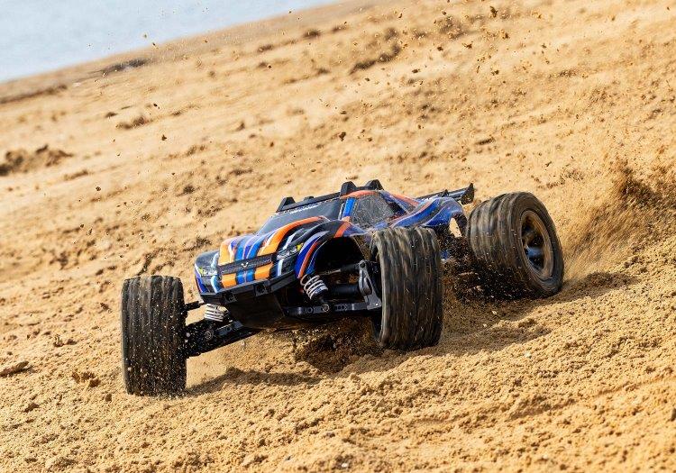 Traxxas Rustler 4x4 VXL 1/10 RTR TQi TSM HD Orange utan Batteri / Laddare - 8