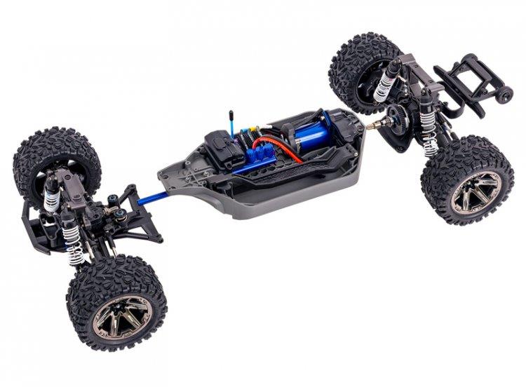 Traxxas Rustler 4x4 VXL 1/10 RTR TQi TSM HD Blå utan Batteri / Laddare - 6