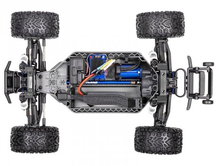 Traxxas Rustler 4x4 VXL 1/10 RTR TQi TSM HD Blå utan Batteri / Laddare - 3