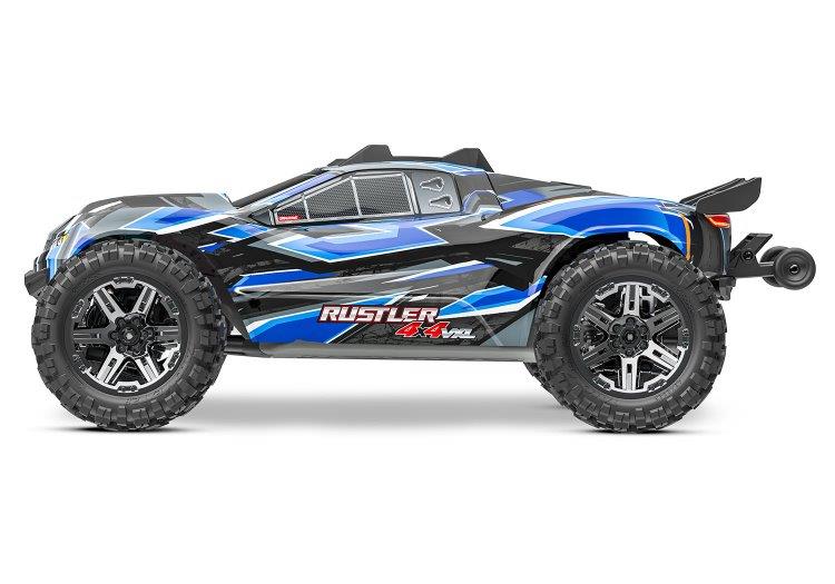 Traxxas Rustler 4x4 VXL 1/10 RTR TQi TSM HD Blå utan Batteri / Laddare - 2