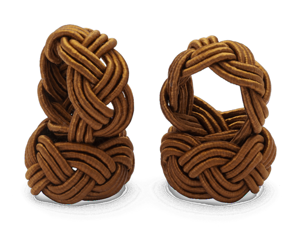 Servettringar Pleated Brown 4p