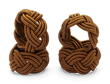 Napkin rings Pleated Brown 4p