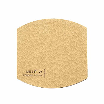 Glass coaster Ellipse Beige