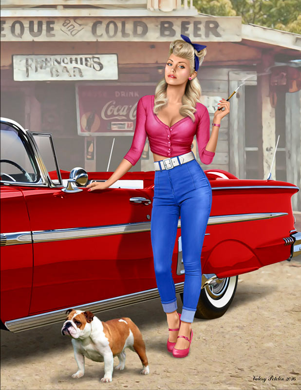 1/24 Pin-up series. A short stop. Kit No. 1