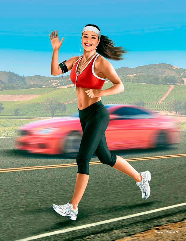 1/24 Jogging some miles. Tyra