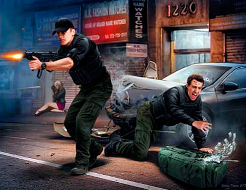 1/24 The Heist series, Kit ?2. Billy, it's getting too hot, grab the money and let's get out of here!!! The Johnson brothers (Bobby and Billy)