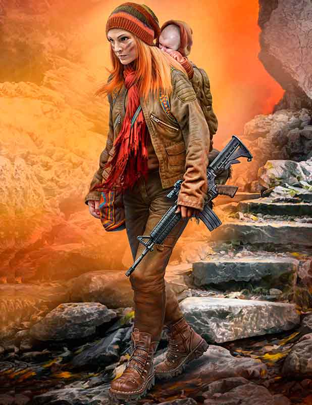 1/24 Post-apocalyptic series. The Last Bridge. Kit No. 5. Nadezhda (Hope)