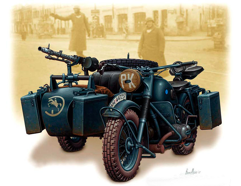 1/35 German motorcycle, WWII