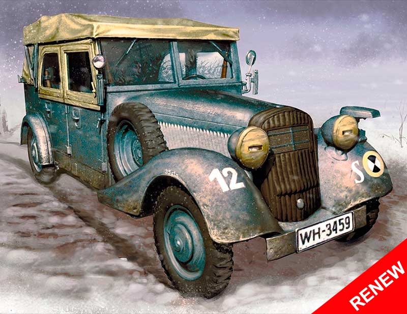 1/35 Sd. Kfz. 1 Type 170 VK, German Military Staff Car, WW II era
