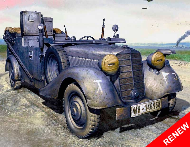 1/35 Sd.Kfz. 2 Type 170 VK, German military radio car, WW II era