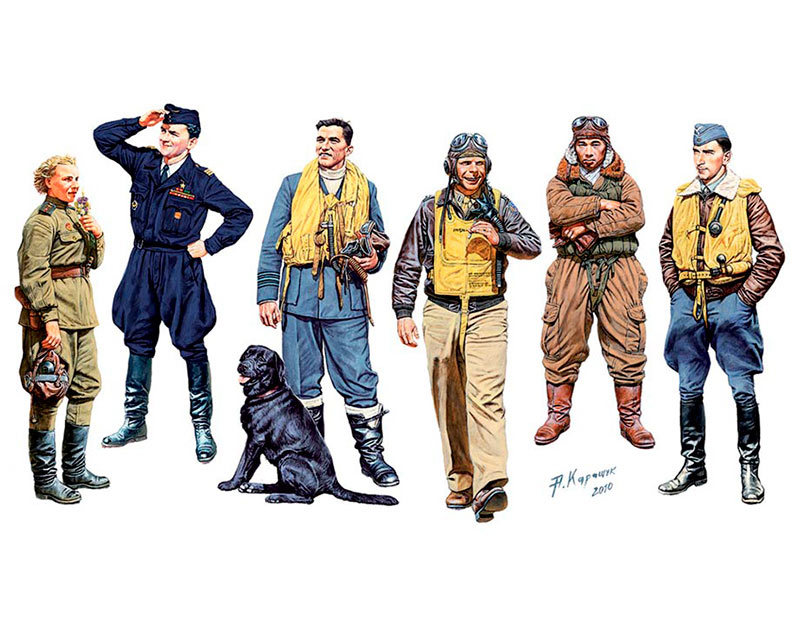 1/32 Series Famous pilots of WWII era Vehicle riders, WW II Era