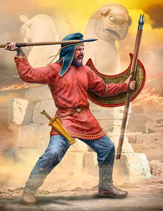 1/32 Greco-Persian Wars Series. Kit ? 8. Persian Lightly Armed Warrior (Takabara)