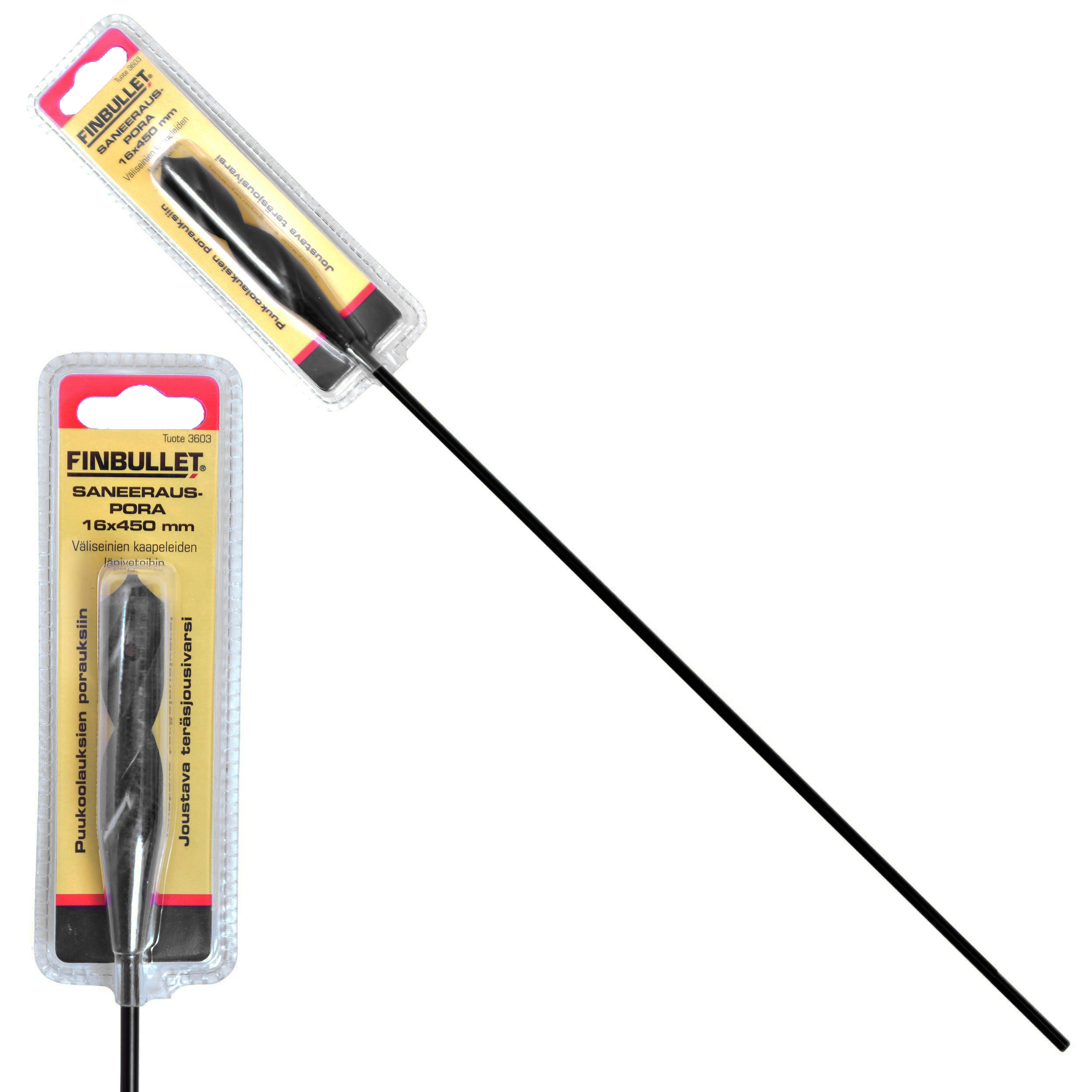Installationsbor 16 x 450 mm flexibel
